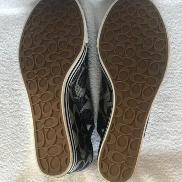 Coach Sydney Denim Wedge Sandals Shoes Women's 7.5 NIB - Picture 5 of 5